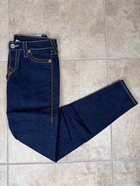 True Religion Denim - True Religion Big T Dark Indigo Super Skinny Jeans